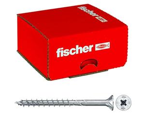 Fischer Vite per legno Power-Fast II, filettatura parziale a testa svasata PZ2 blu zincato, 5 x 70 mm, 200 pezzi, vite professionale per legno con omologazione ETA per quasi tutte le applicazioni