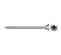 fischer Vite per truciolato 5,0 x 30 mm, testa svasata, zincata blu, filettatura completa Phillips PZ