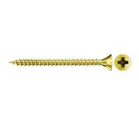 fischer Vite per truciolato 6,0 x 60 cm, testa svasata, zincata gialla, filettatura completa Phillips PZ