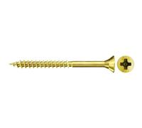 fischer Vite per truciolato 6,0 x 70 a testa svasata, zincata gialla, filettatura parziale Phillips PZ