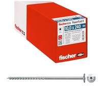 Fischer Viti per Legno e Costruzioni PowerFast FPF II WTP 10,0x240, Filettatura Parziale, Testa Svasata Flangiata, Impronta Torx, Zincata Bianca, 50 Pz, 566346