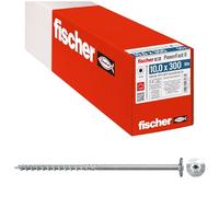 Fischer Viti per Legno e Costruzioni PowerFast FPF II WTP 10,0x300, Filettatura Parziale, Testa Svasata Flangiata, Impronta Torx, Zincata Bianca, 50 Pz, 566349