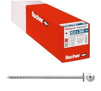Fischer Viti per Legno e Costruzioni PowerFast FPF II WTP 10,0x360, Filettatura Parziale, Testa Svasata Flangiata, Impronta Torx, Zincata Bianca, 50 Pz, 566352