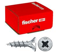 Fischer Viti per legno Power-Fast II a testa svasata TX20, zincate blu, 4,5 x 30 mm, 500 pezzi, con approvazione ETA, per quasi tutte le applicazioni
