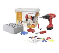fischertechnik Fischer for Kids Power-Box 579436 - Attrezzi Giocattolo per Bambini con tasselli Duo Kid, cacciavite e Avvitatore a Batteria, dai 3 Anni in su