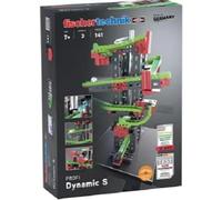 fischertechnik Building (140 Piece) 536620 Pista Palline Dynamic S - Kit per Bambini dai 7 Anni in su, Un Giocattolo educativo con rotaie Flessibili e Tubo sonoro, Colore Green, Small