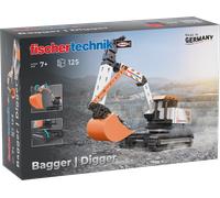 fischertechnik Digger 576104 - kit di costruzione educativo, escavatore giocattolo da montare, per bambini a partire dai 7 anni, arancione