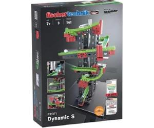 fischertechnik Dynamic S Pista per biglie sonori 7+ Anni, 3 Modelli | Pista per biglie versatile per bambini 536620, gioco di costruzioni, composto da 141 pezzi, tubo sonoro, binari flessibili