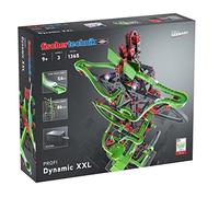 fischertechnik Dynamic XXL, pista per biglie motorizzata 9+ anni, 3 modelli | Pista per biglie versatile per bambini 544619, gioco di costruzioni con motore, binari flessibili ad alta velocità e LED