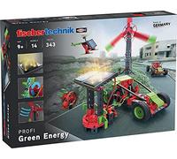 fischertechnik energy Kit di Costruzione 9 Anni, 14 Modelli | Kit scientifico per bambini 559879, giocattolo educativo sulle energie rinnovabili: solare, eolica e idroelettrica