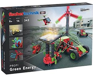 fischertechnik energy Kit di Costruzione 9 Anni, 14 Modelli | Kit scientifico per bambini 559879, giocattolo educativo sulle energie rinnovabili: solare, eolica e idroelettrica