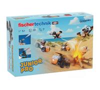 fischertechnik Junior Pro 576100 - giocattolo da costruzione per bambini, 7 modelli tra cui un camion dei pompieri, dai 5 anni, arancione
