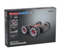 fischertechnik Maker Kit Omniwheels kit di robotica creativo 14+ anni | Kit sperimentale personalizzabile 571901, robot mobile con movimento omnidirezionale, senza controller