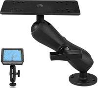 Fischfinder - Supporto a sfera da 1,5", in alluminio, per Garmin Echomap/Striker, Lowrance Elite/Hook/HDS & Humminbird Helix, girevole a 360°, inclinazione ±90°, grado marino, piastra di montaggio