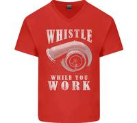 Fischia Mentre Lavori Turbo Cars Maglietta In Cotone A V Per Uomo