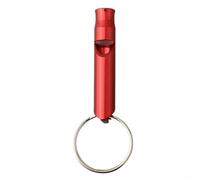 Fischietto 100dB per Escursionismo Bushcraft Fischietto 100dB | Alluminio leggero, impermeabile, 100dB suono per forte, per sopravvivenza, trekking, campeggio(Red)