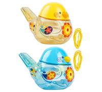 Fischietto acquatico a forma di per bambini, con cordino e giocattolo musicale per l'apprendimento precoce, fischietto a forma di , per compleanno di bambini, ora del bagno e regali di