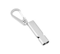 Fischietto ad alta decibel, doppio tubo da 120 dB, clacson di sicurezza, 5,3 x 1,4 cm, design leggero e resistente alle intemperie, ventilatore portatile da campeggio per escursioni, e esterni