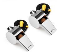 Fischietto Arbitro 2 Pezzi, Fischietto, Fischietto Allenatore Calcio, Sporting Fischietto, Metallo Fischiett, Fischia Arbitro Allenatori, per Attività All'aperto, Addestrare Cani, Bagnino, Insegnante