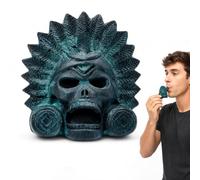 Fischietto azteco, design in bronzo