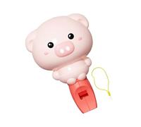 Fischietto con cordino - Giocattolo musicale a forma di maiale | Strumento di coordinamento occhio mano per apprendimento educativo, attività di gioco divertente, regalo per giocattoli sonori