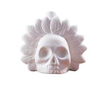 Fischietto della morte azteco, 125+ dB urlante, autentico fantasma azteco per Halloween e regalo del giorno dei morti (bianco)