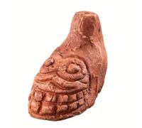Fischietto della morte azteco, fino a 125+ decibel, fischietto della morte azteco che urla, più forte, autentico, umano, autentico, ehecachichtli umano, fischietto da guerra (ceramica)