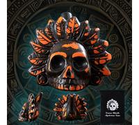 Fischietto della morte azteco, fino a 125 decibel, vero e proprio fischietto azteco della morte, autentico, con suono umano, urla, per Halloween, idea regalo (arancione)