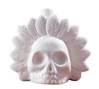 Fischietto della morte azteco, vero fischietto della morte azteco urlante, autentico suono umano, per costumi di Halloween, regalo (bianco)