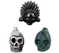 Fischietto della morte, fischietto azteco urlante della morte, fischietto della morte con design a bocca di corvo, ornamento per Halloween, fischietto da guerra azteco, fischietto unico con suono