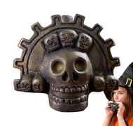 Fischietto della morte - Terrificante fischio teschio, autentico grido di guerra forte | Ceramica azteca fatta a mano, antico strumento di ispirazione Maya, regalo per i fan 'orrore
