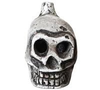Fischietto della morte, vero fischietto azteco urlante, fischietto della morte con design a bocca di corvo, ornamento per Halloween, fischietto da guerra azteco, fischietto unico con suono strano per