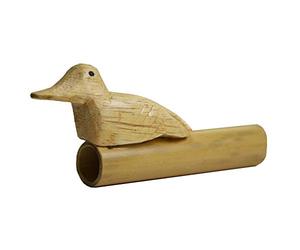 Fischietto di anatra per bambini, flauto di bambù, colore naturale