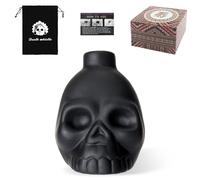 Fischietto di Morte Azteco, Autentico Umano Suonante, Aztec Death Whistle, Fischietto Più Forte a 125+ Decibel, Urlando Aztechi Pipa di Guerra, per Halloween Giorno dei Morti (Teschio Nero)