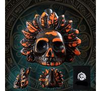 Fischietto di morte azteco, Real Screaming Aztec Death Whistle, fischietto per la morte, 125+Db Urlo umano autentico e reale, Fischietto in ceramica più rumoroso (dark orange)