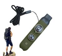 Fischietto di Sopravvivenza - 7-in-1 Equipaggiamento di Sicurezza per Campeggio Outdoor - Fischietto da Campeggio con Luce LED,per Trekking Corsa Backpacking Alpinismo Road Trip Wildlife UOM