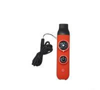 Fischietto di sopravvivenza a 7 componenti progettato per la sicurezza della navigazione, tra cui bussola, sorgente luminosa a LED, lente d'ingrandimento, specchio, termometro e cavità (arancione)