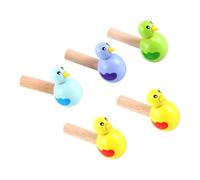 Fischietto Giocattolo a Forma di Piccolo Animale in Legno Cartone 5 Pezzi | Musicale per Studenti e Ragazzo Ragazza, Design Creativo Ergonomico, Educazione Estetica Colore Casuale