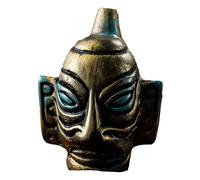 Fischietto, in bronzo antico, per Halloween, con suono forte | teschio urlante, per collezionisti e decorazioni spettrali per Halloween, fischietto in bronzo antico con suono
