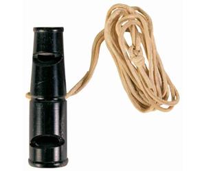 Fischietto in Corno di Bufalo da 6 cm, Bicolore con Fischietto e Tono di Trillo (Ideale per Allenamento e Caccia)