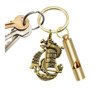 Fischietto in - fischietto da allenatore in vintage - multifunzionale per allenamento sportivo, portachiavi per auto di buon auspicio, ciondolo per uomo e donna