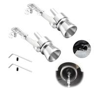 Fischietto Marmitta Auto, Auto Turbo Suono Fischio Di Scarico, Suono Turbo in Alluminio, Turbo sound auto Universale Allumini Silenziatore Fischietto, Turbo Whistle Fischio del Suono, S, 2 Pezzi