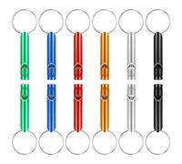 Fischietto per triller, in alluminio, 12 pezzi, fischietto per triller, forte emergenza, decibel di emergenza, con portachiavi, fischietto di salvataggio, piccolo thriller per attività all'aria