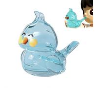 Fischietto per uccelli, fischietto per uccelli, giocattolo trasparente per bambini, per terapia del linguaggio e muscoli, giocattolo musicale