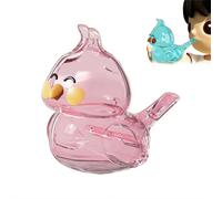 Fischietto per uccelli, fischietto per uccelli, giocattolo trasparente per bambini, per terapia del linguaggio e muscoli, giocattolo musicale