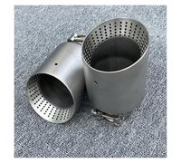 Fischietto Tubo Scarico 1 Pz. Silenziatore Universale Per Auto In Acciaio Inossidabile Con Uscita Singola Ugello Di Scarico Argentato Copertura Tubo Scarico(63mm IN-101mm OUT)