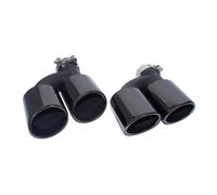 Fischietto Tubo Scarico Per A4 A5 A6 A7 Fino A S4 S5 S6 S7 Ugello Scarico Marmitta 2 Pezzi/set Tubo Posteriore Per In Acciaio Inossidabile Doppia Uscita Copertura Tubo Scarico(Nero)