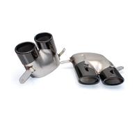 Fischietto Tubo Scarico Per A6 A7 2016-2018 Fino A S6 S7 Terminale Scarico Marmitta 1 Paio 4 Uscite In Acciaio Inossidabile Tubo Di Scarico Per Auto Turbocompressore(Nero)