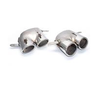 Fischietto Tubo Scarico Per A6 A7 2016-2018 Fino A S6 S7 Terminale Scarico Marmitta 1 Paio 4 Uscite In Acciaio Inossidabile Tubo Di Scarico Per Auto Turbocompressore(Argento)