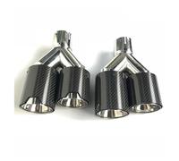 Fischietto Tubo Scarico Per BMW Serie 1 Coppia Di Terminali Di Scarico Doppi Sinistro E Destro Universali In Fibra Di Carbonio Turbocompressore(ID 57mm-OD 80mm)